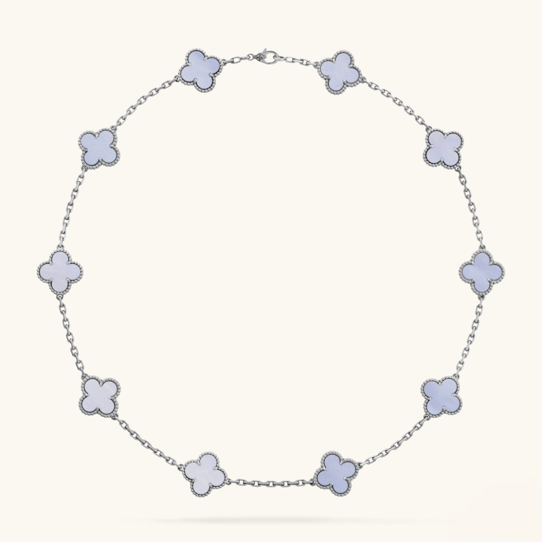 CLOVER | 10 Motive Silver Necklace