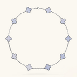 CLOVER | 10 Motive Silver Necklace