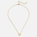 Dalia | White Iris Clover Necklace